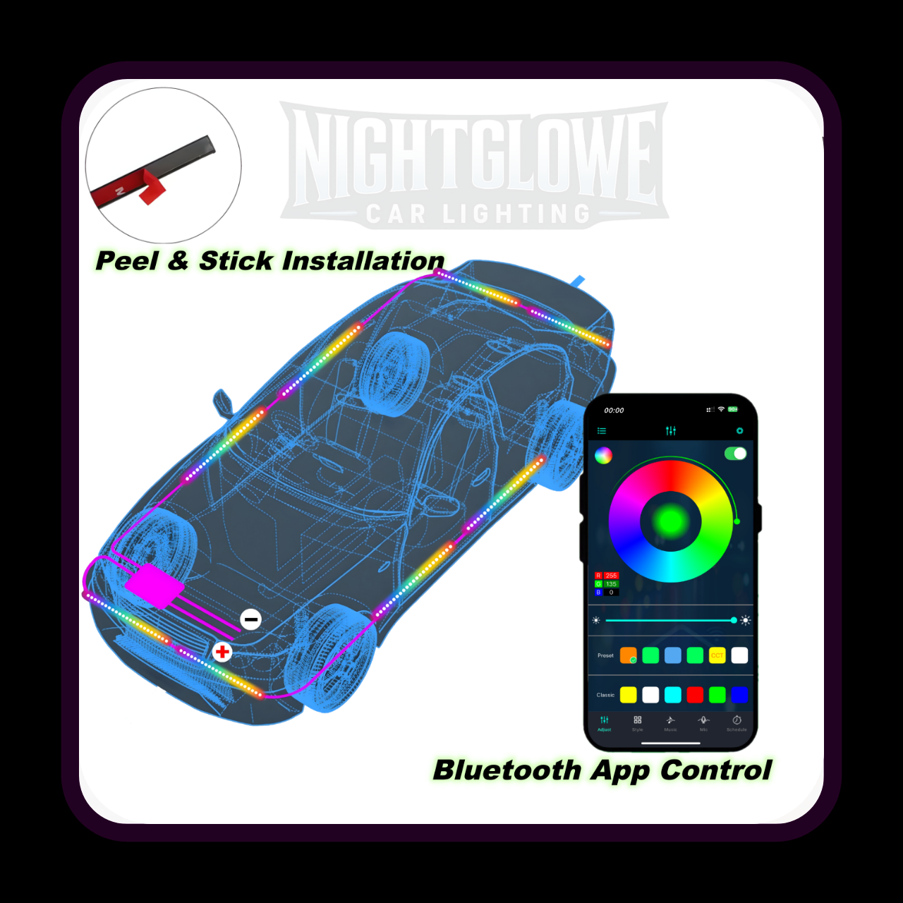 Nightglowe Sequential Underglow kit